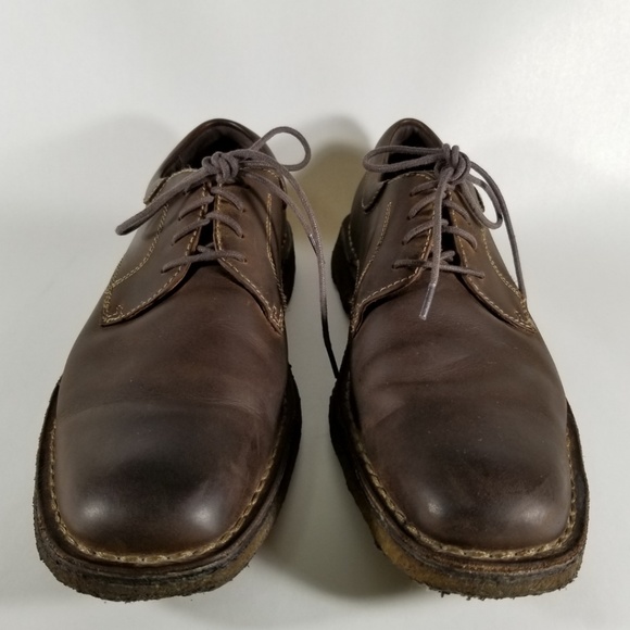 Johnston & Murphy Brown Leather Square Toe Oxfords main image 8